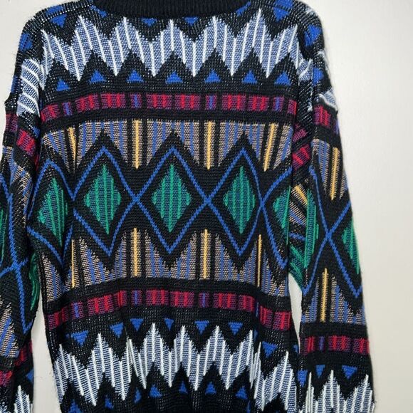 Honeywell & Todd 80s Multicolor Diamond Oversized Sweater - Picture 8 of 9
